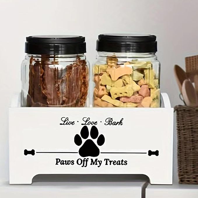 Dog Treat Container Multifunctional Airtight Pet Food Storage Container | Snacks Cat Cookie Jar Dog Stuff Organizer for Kitchen Counter