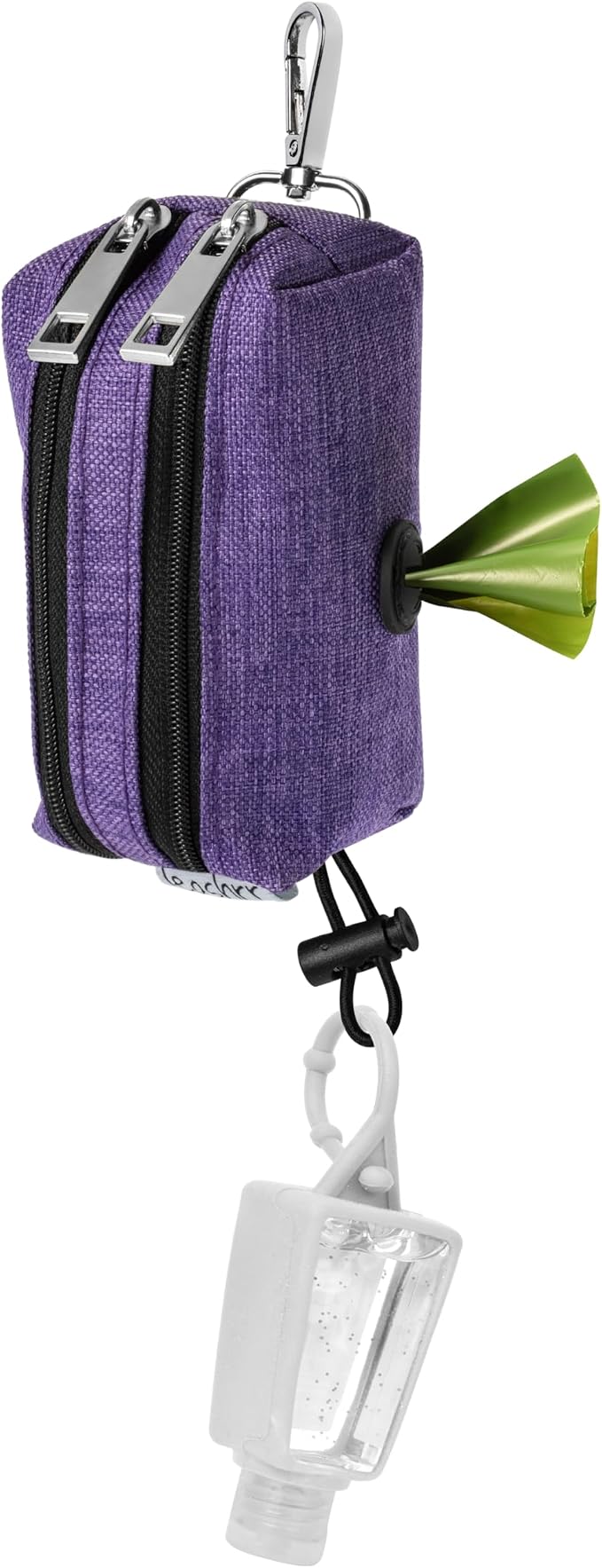 Dog Poop Bag Holder for Leashes and Treat Holder with 2 Waterproof Pouches | Poop Bag Dispenser for Pet Waste Bags and Walking Accessories + 1 Free Roll