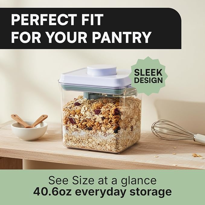 Bop Top Airtight Food Storage Containers with Lid Multi Pack | Kitchen Canister Sets | Air Tight Pantry Container | Pop Top Dry Food Storage Containers for Snacks, Sugar, Flour, Baking, Cereal, Pasta