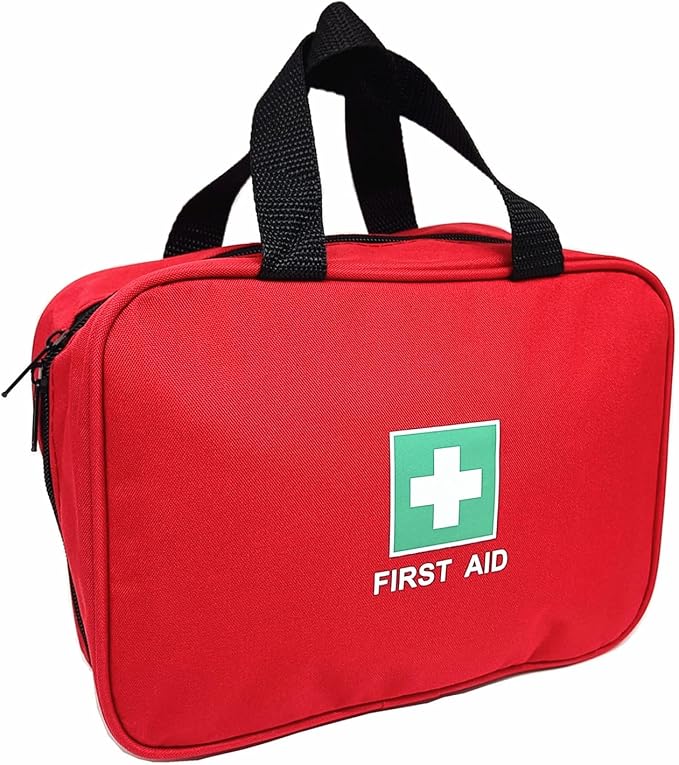 First Aid Bag Empty Medical Bags Travel Rescue Pouch First Responder Storage Compact Survival Medicine Bag for Car Home Office Kitchen Sport Outdoors Field Trips (Red)