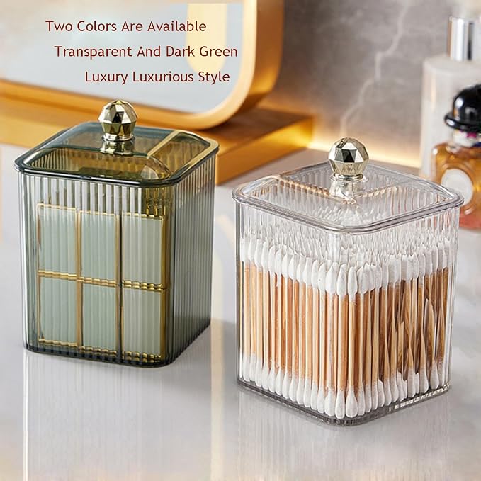 Makeup Product, Cotton Swab Storage Box 640ML, Transparent Color