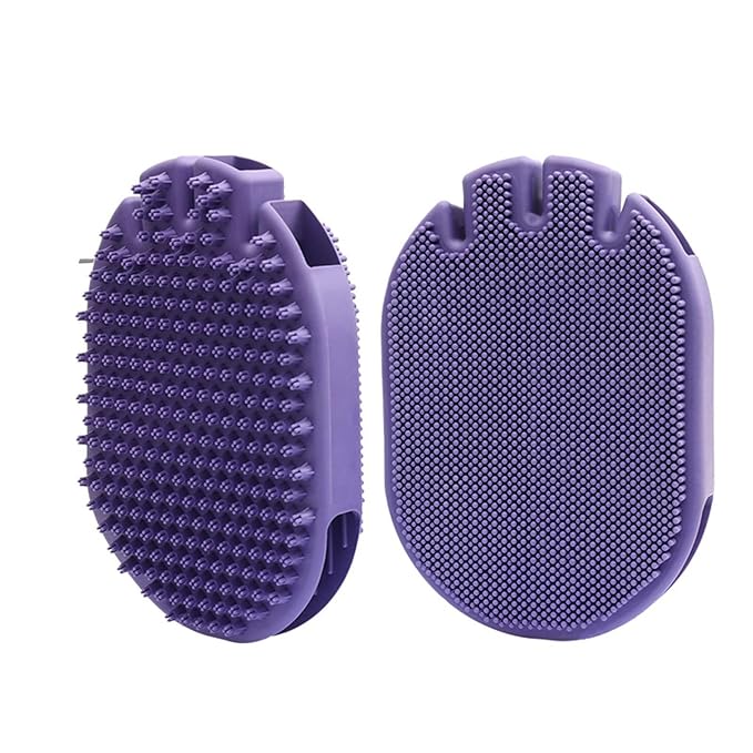 Dog Bath Brush, Dog Shampoo Brush for Shower, Pet Washing Gloves, Pet Grooming Bath Supplies, Soft Silicone