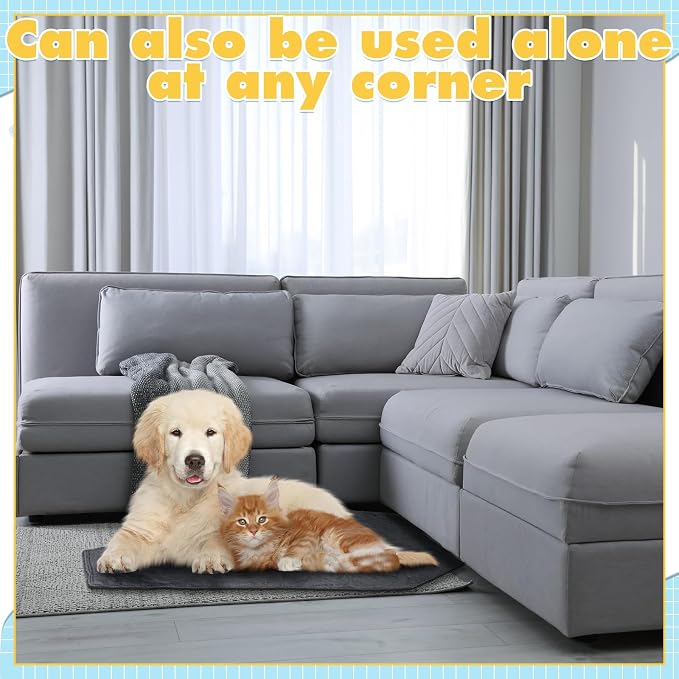 Fanfanwin 42.5 Inch Waterproof Dog Crate Mat, Soft Plush Pet Blanket for Large Dogs, Non-Slip Corner Liner, Machine Washable (Only Mat)