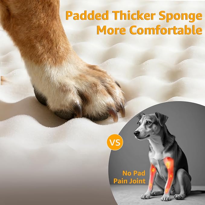 Large Dog Car Seat, Back Seat Extender for Dogs with Hard Bottom | Waterproof Medium Carseat for Dogs with 3 Mesh Windows, Pet Seat Cover for Cars, Trucks and SUVs