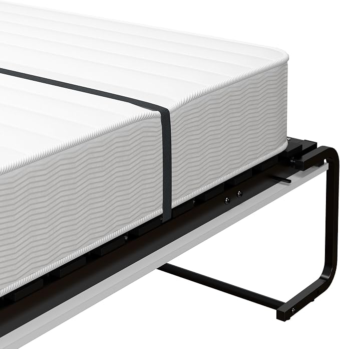 Bestar Full Murphy Bed, White, Claremont, 59W | Dual piston mechanism; for guest room or multipurpose space