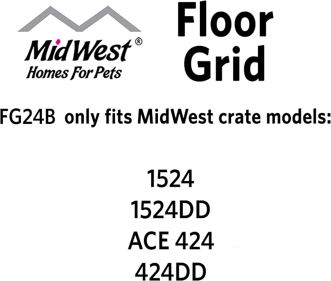 MidWest Homes for Pets Floor Grid for Dog Crate; Elevated Floor Grid; Fits Models 1324TD, 1524, 1524DD, 424, 424DD, 1924, 1924DD, 1624 Curved Slide Bolt Latch, 1624DD Curved Slide Bolt Latch