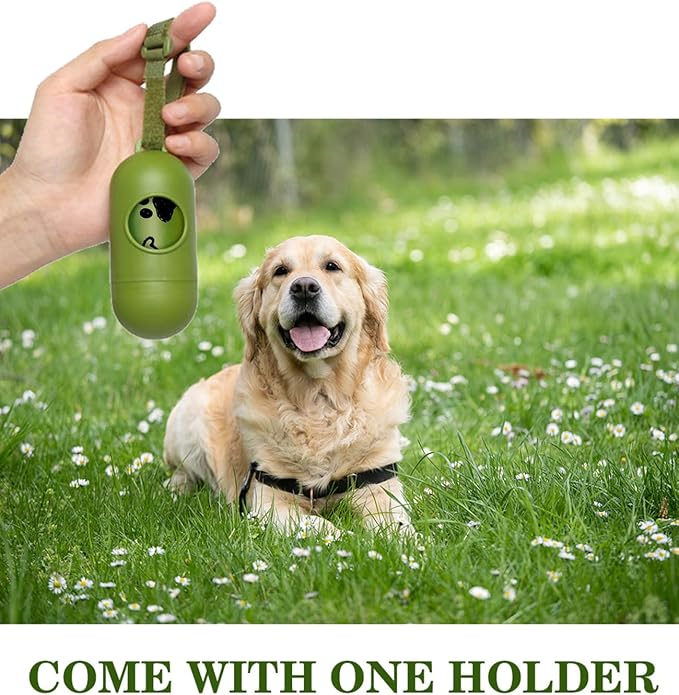 Dog Poop Bags Rolls with Dispenser - Leak Proof - 540 Count Unscented | Strong Large 9x13 inch Waste Refill Bags for Daily Dog Walks, Cat Litter Cleanup Outdoor Travel and Multi-Pet Households