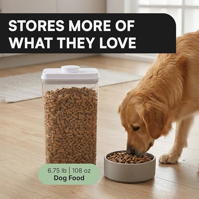 Bop Top Airtight Food Storage Containers | Pop-Top Lid | 13.5 Cups / 108 Oz | kitchen canister set, for flour, sugar, snacks, pasta, baking