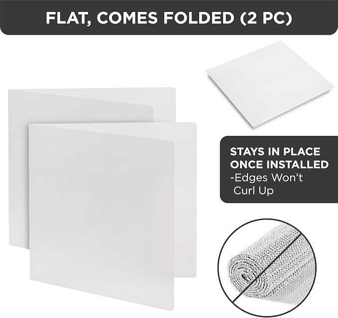 HOLDN’ STORAGE Hard Plastic Shelf Liner, 19" W x 20" L | Durable Plastic Shelf Liner Creates A Flat Surface For Cans, Bottles, Cookware, And Cabinet Essentials