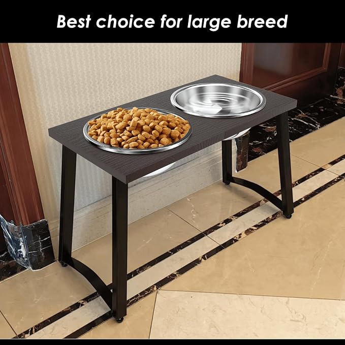 Elevated Dog Bowls for Extra Large Dogs with 2 X-Large Stainless Steel Dog Bowls -3000ML(100oz), 16.5" Tall Raised Dog Bowl Stand, Food & Water Bowls for Large Breed, Extra Large Dogs
