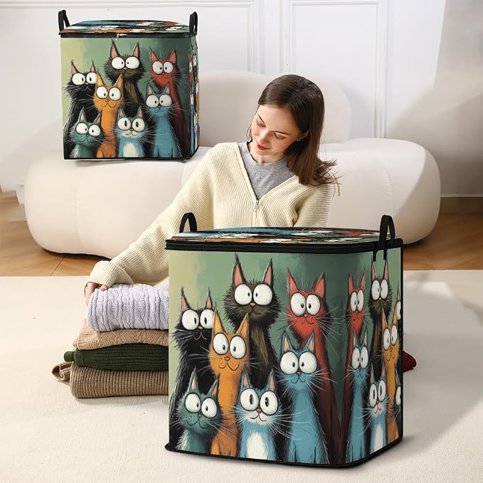 2pcs blanket storage bag for under bed,closet organizers 95L | clothing sweater sheet bedding comforter duvet quilt pillow toy storage bags with lids,dorm room essentials for containers