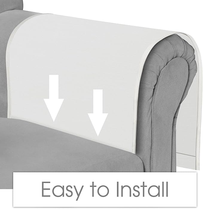 Joywell Armrest Organizer Remote Holder for Recliner Armchair Caddy Couch Sofa Arm Chair Caddie with 6 Pocket Storage for Magazine, Phone, iPad,Off White