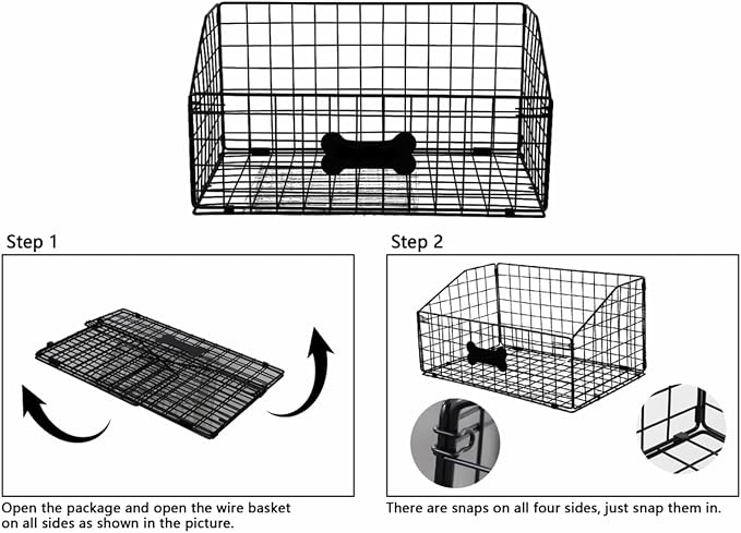 Dog Toy Bin-Dog Toy Basket-Metal Storage Box-Chew-Proof Dog Food Toy Storage Container-Toy Box For Living Room Area-Dog Storage Organizer-For Puppy Leash,Accessories, Blanket Food Storage Container.