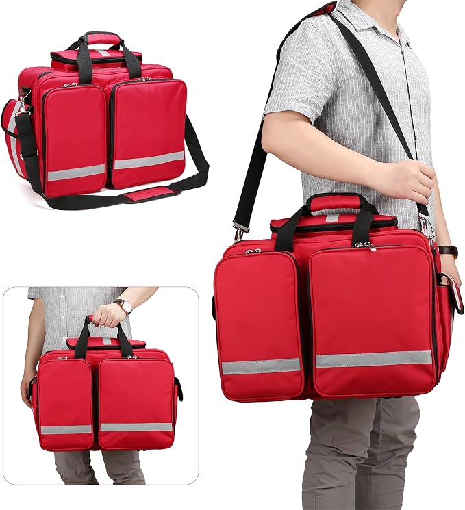 Medical Bag Empty First Aid Bag,Emergency Bag for Nurses,Home Health Care, EMT(Bag Only)