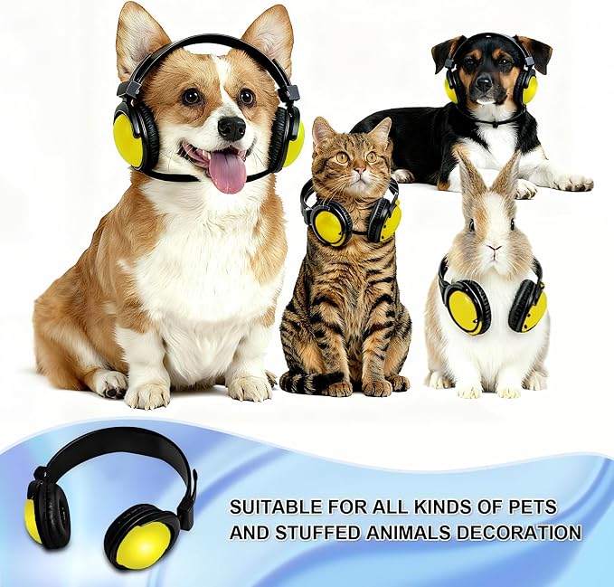 Olyre Pet Headphones for Small Dogs Cats, Adjustable Decorative Neckwear