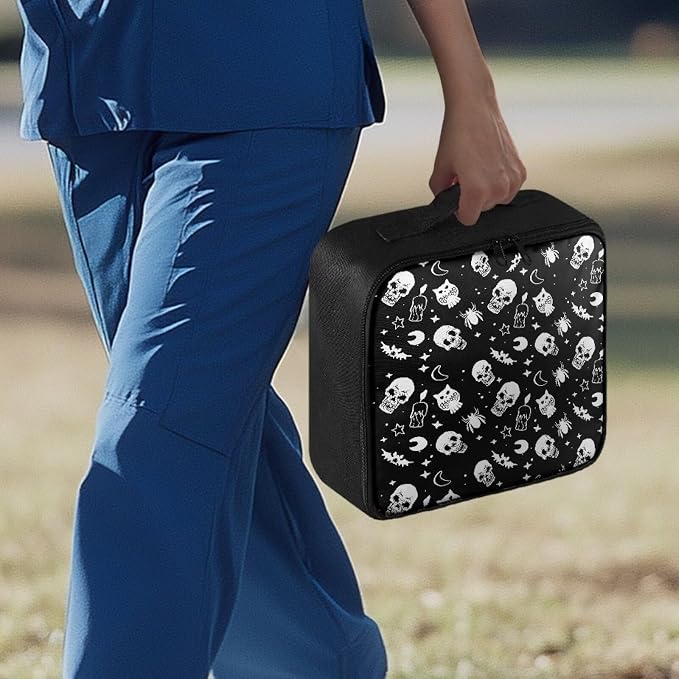 Rnyleeg Skull First Aid Kit Bag Empty for Men Emergency Medical Trauma Bag Compact Lightweight First Aid Bag for Home Car Camping Hiking