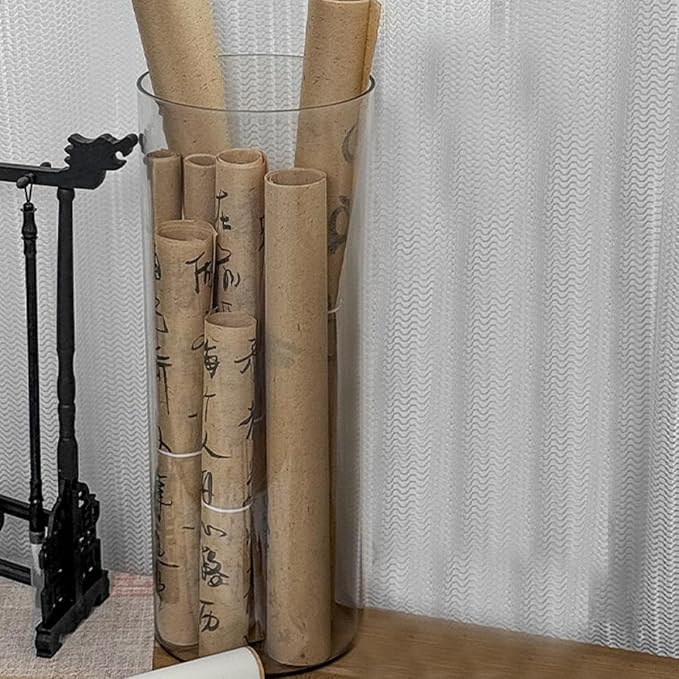 Plastic Cylinder Organizer for Brushes and Cards, Versatile Pet Art Supply Container Elegant Design, for Study Rooms and Office Organization