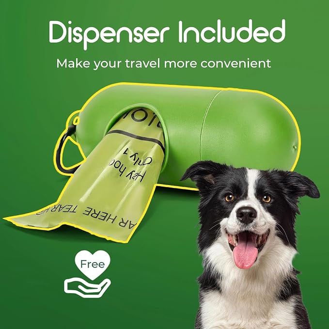 ATIFBOP Biodegradable Dog Poop Bags 150 Count 10 Rolls with Dispenser, Thicken and Leak Proof Poop Bag Holders for Leashes(Scented) | Strong & Extra Thick 9×13 Inch Refill Bags for Dog Walks, Cat Litter Cleanup, Baby Diaper Disposal & Everyday Carry