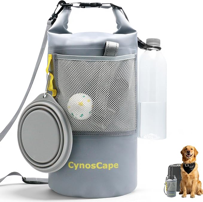 Dog Food Storage Bag for Camping Trips,Road Travel,Dog Boarding,Overnight Kibble Bag Carrier 10L,Portable,Leak-Proof,Airtight,Odor-Resistant,Wipe Clean (Bowl Not Included)