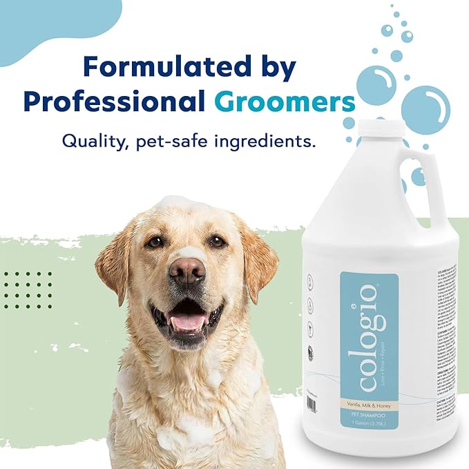 Dog Shampoo with Manuka Honey, Moisturizing Dog Shampoo for Sensitive and Dry Itchy Skin, Shampoo for Dogs with Allergies and Dry Skin, Odor Eliminator, Paraben-Free, Made in USA 1 Gallon