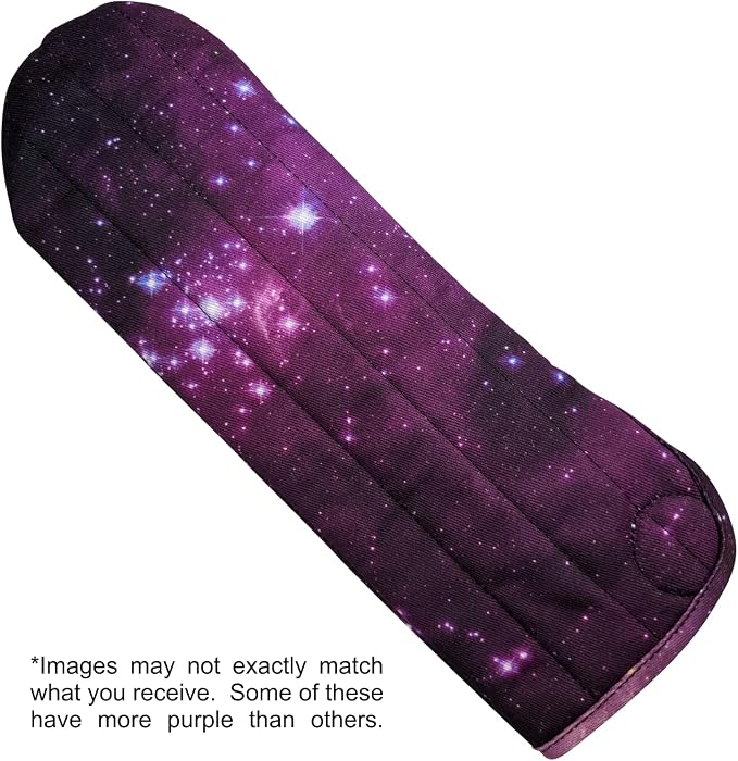 Case/Cover [Heat Resistant] for Curling Irons, Flat Irons or Straighteners, and Styling Irons, Silicone Coated Lining and Quilted Cotton Pouch for Travel, Gym, or Home [Nebula]