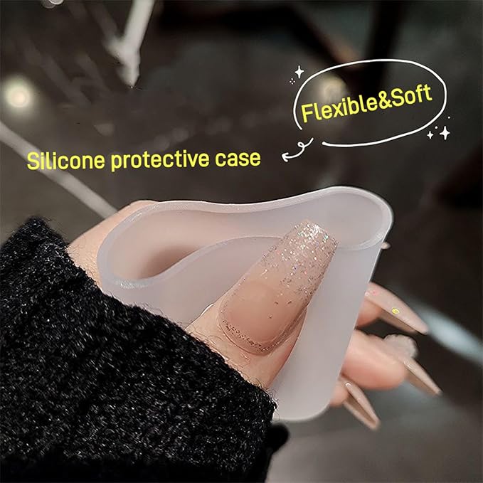 Cute Charger Cord Protector for iPhone Charger,Classic Clear Charger Cable Protector Wire Saver,Not Yellowing,Soft Frosted Phone Cable Protector Silicone Charger Cover,Cable Charger Protector
