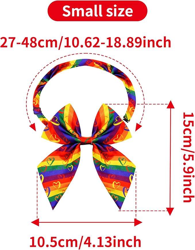 PET SHOW 10 Pack Pride Month Sailor Dog Bowties for Small Dogs