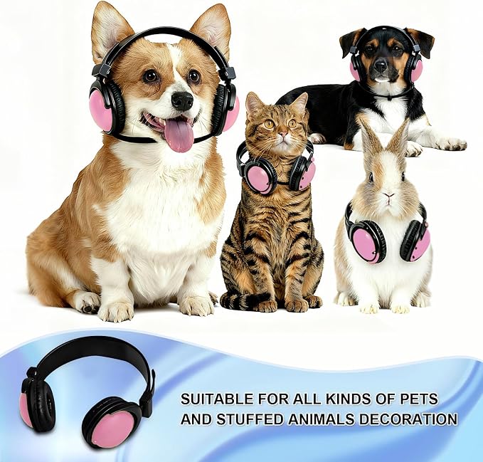 Olyre Pet Headphones for Small Dogs Cats, Adjustable Decorative Neckwear