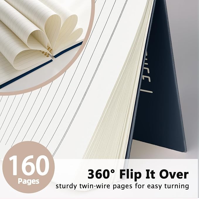 LIANGW Funny Navy Blue Notebooks for Work, Coworker Office Gifts for Women | Funny Work Gifts for Coworkers & Boss, Fun Spiral Notebooks Journals for Writing, Funny Office Supplies 5.5x8.3 Inch
