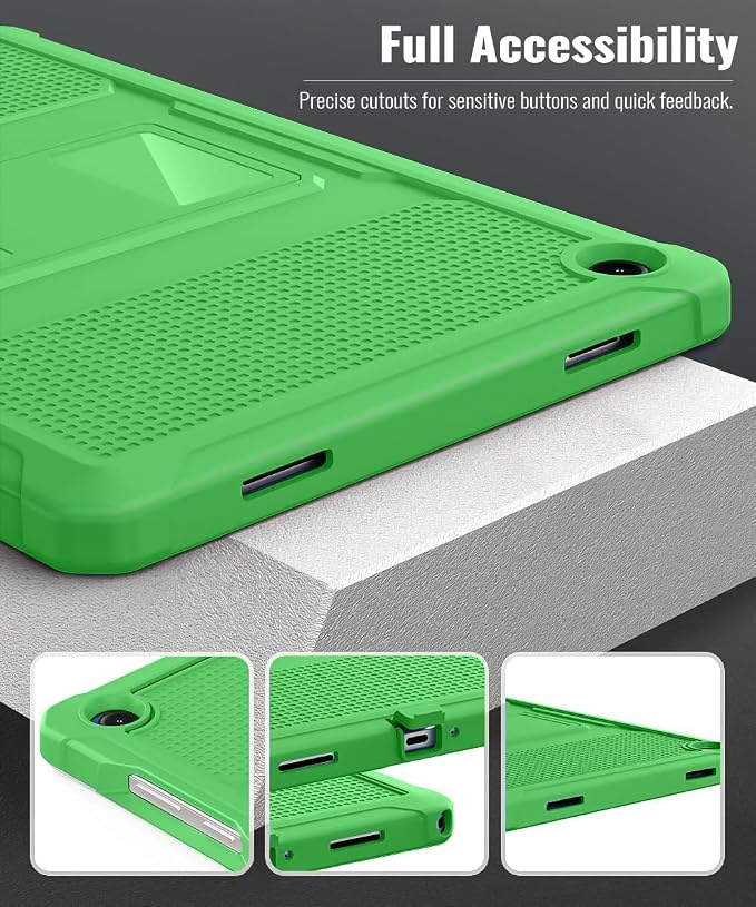 MoKo Shockproof Case Fit Samsung Galaxy Tab A11+ Plus/ A9+ 11 Inch | Full Body Rugged Stand Back Cover with Built-in Screen Protector for Galaxy Tab A11+/ A9+ Tablet, Forest Green
