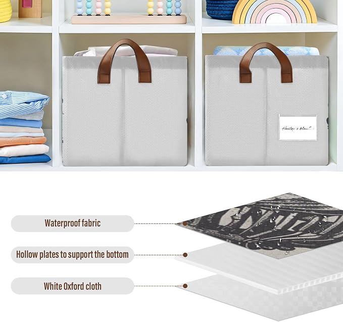 Gothic Skeleton Crow Roses Storage Bins for Shelves with Labels&Handles Fabric Organizer Bin Foldable Rectangle Storage Basket Boxes for Closet, Bathroom, Home, Living Room