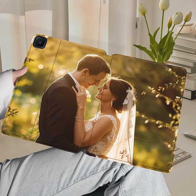 Custom Photo Personalized Flip Case for Samsung Galaxy Tab S6 lite 10.4 inch(2024),Model Code: SM-P620/P625, Samsung Galaxy Tablet Customized Picture Text Leather Stand Cover Protective Case