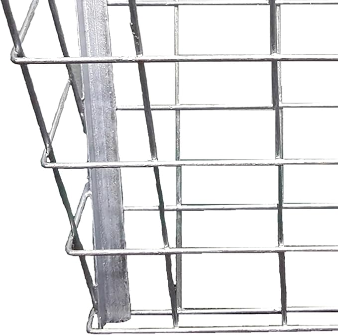 Rugged Ranch Galvanized Steel Livestock Hay Feeder Rack for Goats, Sheep, Horses and Cattle – 21"x16"x12", Silver, Wall-Mounted, Rust-Resistant, Lightweight and Stackable