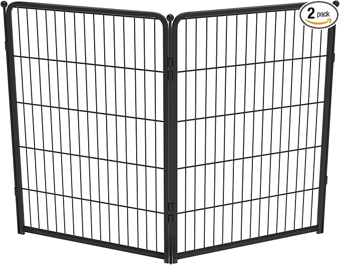 FXW Homeplus Indoor Dog Playpen, 40" H, 2 Panels, for Medium & Large Dogs | Stress-free play, Heavy-duty, Semi-open design, Easy setup, Threshold-free gate, Expandable, Patented
