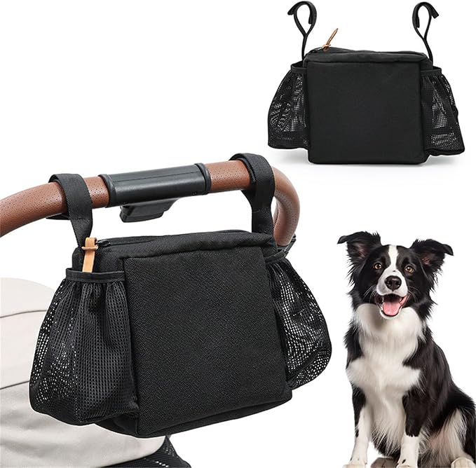 Pet Strollers Accessory Hanging Organizers Bag Light Weight Strollers Hanging Basket Travel Use Multipurpose Pet Cart