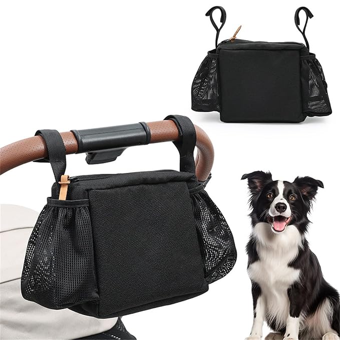 Pet Strollers Accessory Hanging Organizers Bag Light Weight Strollers Hanging Basket Travel Use Multipurpose Pet Cart
