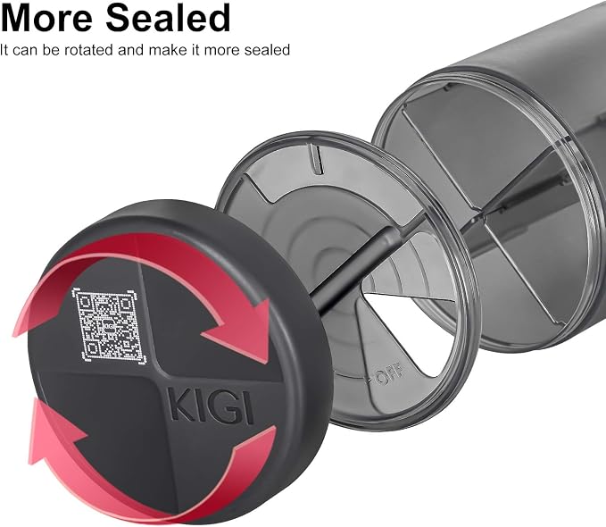 KIGI 2 Pack Extra Large Capacity Double Layers Medicine Organizer and Pill Case with 8 Compartments, Medicine Dispenser, Monthly Vitamins Organizers, Pill Bottle
