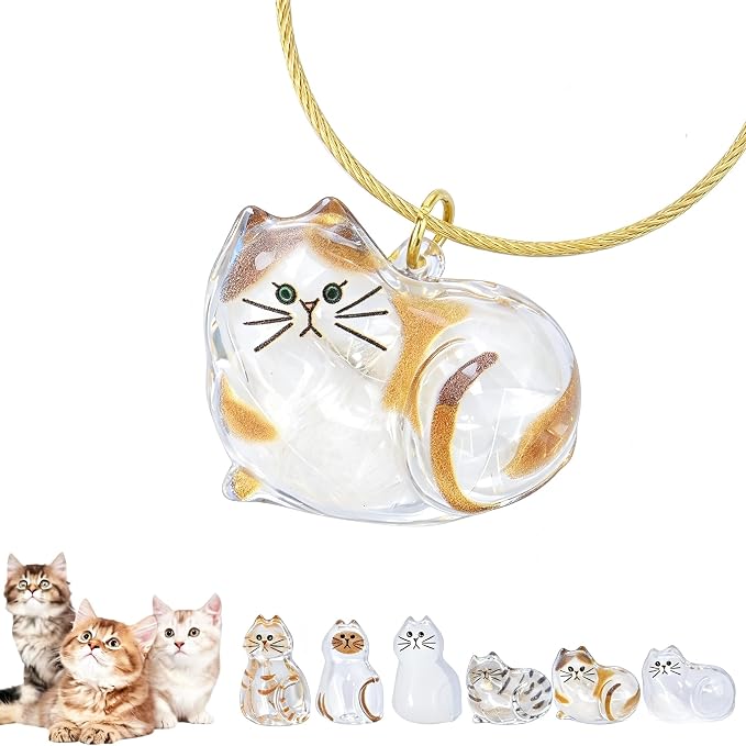 Cat Hair Storage Keychain,Transparent Cat and Dog Hair Storage Capsule,Welldonepet Cats Hairs Keychain