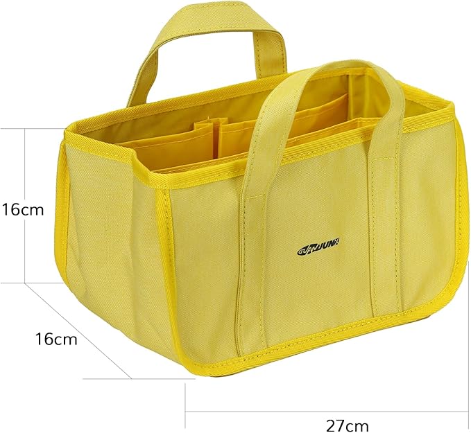 GUANJUNX Pet Tote Bag For Dog Supplies Organizer With 6 Large Pockets For Tools And Dog Foods, Travel Outdoor Bag (Yellow)
