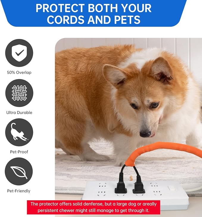 Split Braided Cable Sleeve，Flexible Wire Loom Tubing, Automotive Cord Protector Pet Proof, Cable Management for Computer TV Electric Wires Harness 16ft (Orange, 10mm（3/8")