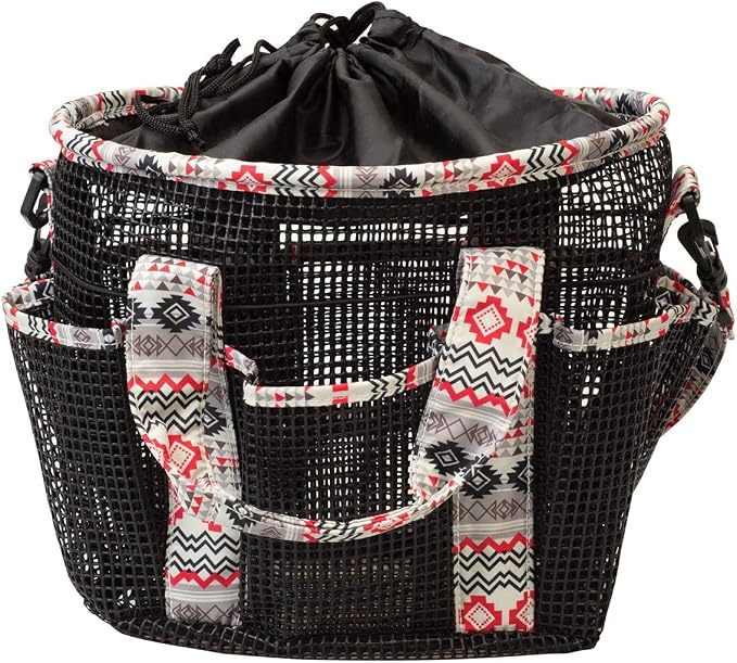 Weaver Equine Mesh Grooming Bag, Crimson Aztec