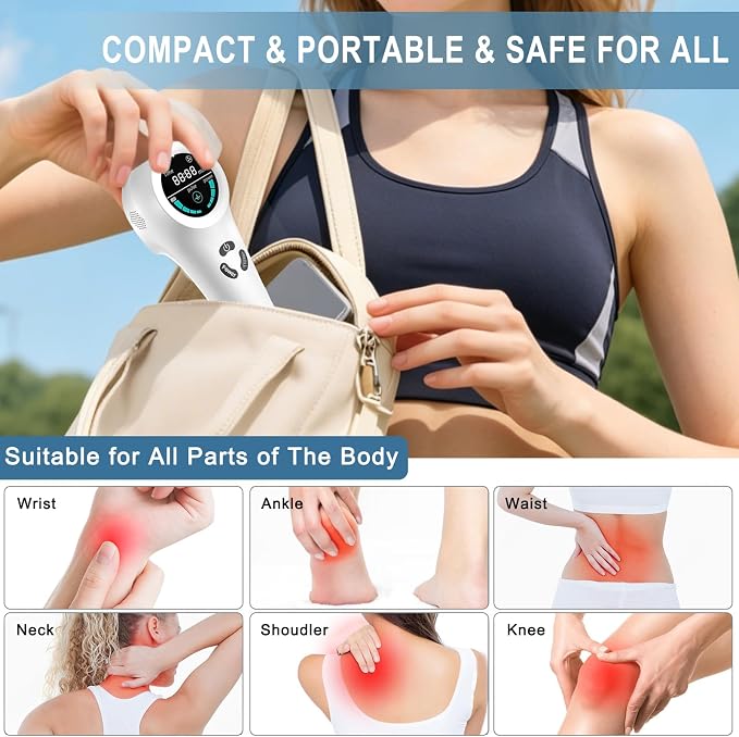Handheld Red Light Therapy Device for Dogs Cats Horses, Pet Red Light Therapy 650nm Red 808nm Near Infrared LLLT Light Therapy Device, Humans Joint Pain Arthritis Relief Muscle Portable Home