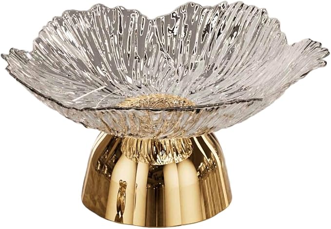 Decorative Pedestal Bowl Dish Holder Dessert Display Stand Decor Fruit Basket Serving Tray for Drawing Room Housewarming Gift, A White
