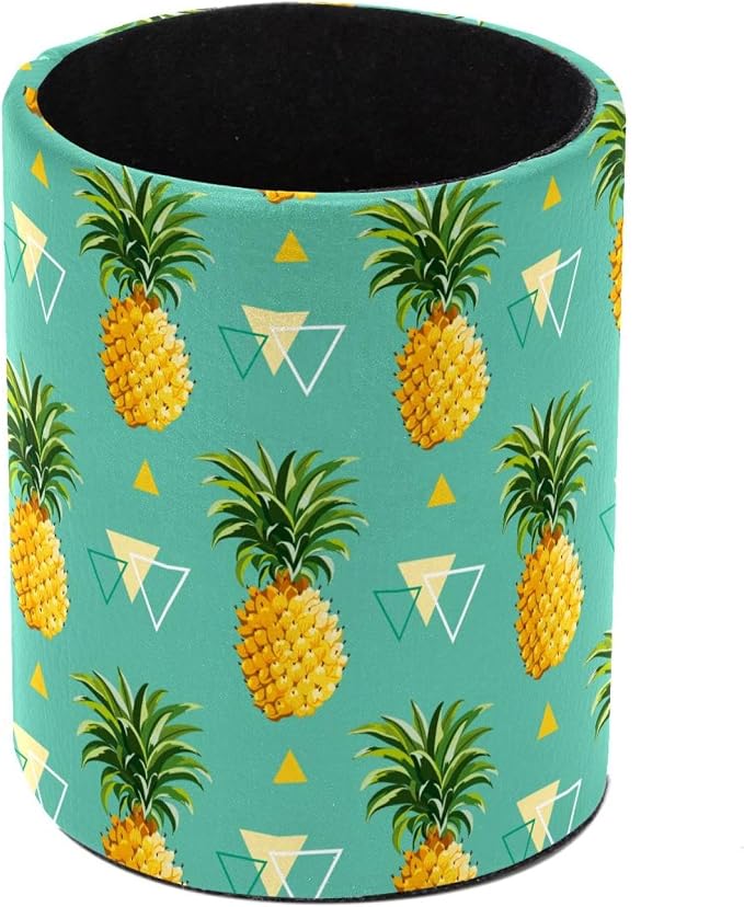Pen Holder For Your Desk, Pencil Holder Organizes All Pens, Pineapple and Triangle Pen Cup For Your Office Decor
