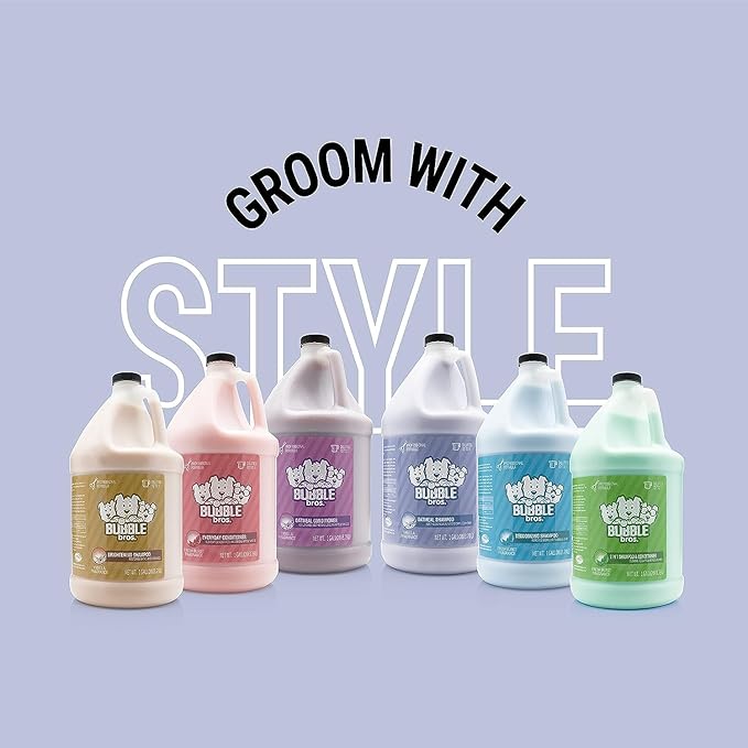 Bubble Bros. Brightening Dog Shampoo, Gallon - Naturally Derived Ingredients, Eliminates Smelly Pet Odors, Brightens All Coat Colors, Restores Shine and Moisture, Soap and Cruelty Free