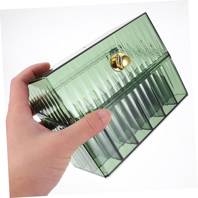Portable Makeup Organizer Lipstick Holder Cosmetic Storage Box Pet Material Desktop Lipstick Rack