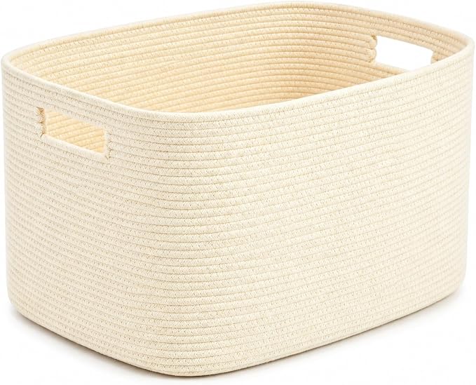 22.8GAL Xl Extra Large Laundry Basket for Bathroom, Dorm Dirty Clothes, Sturdy Portable Aesthetic Boho Cute Woven Storage Shoes Blanket Baskets for Living Room Decor Girls Boys Pets Toys Beige