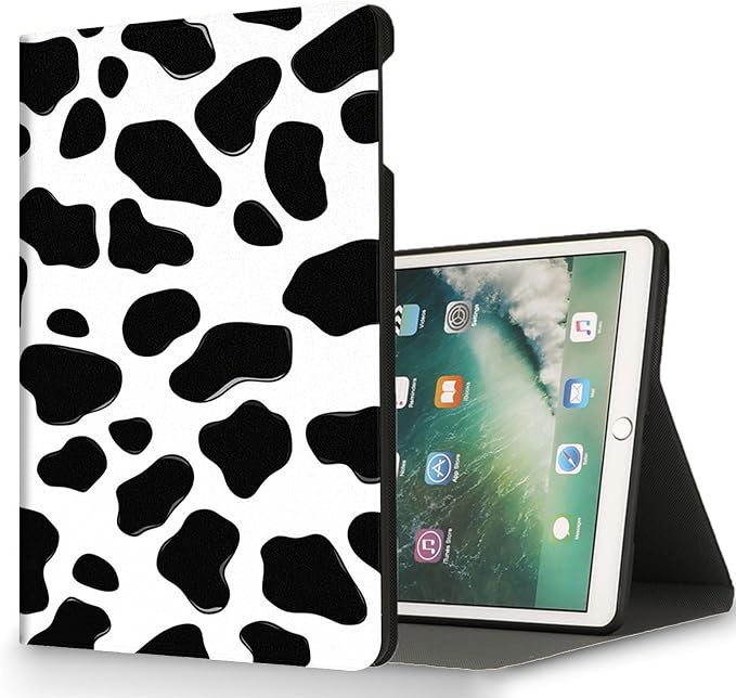 for Microsoft Surface Go 4/3/2/1-10.5" 2021 Tablet Case,Auto Wake/Sleep,Adjustable Stand Protective Cover - Cow Pattern