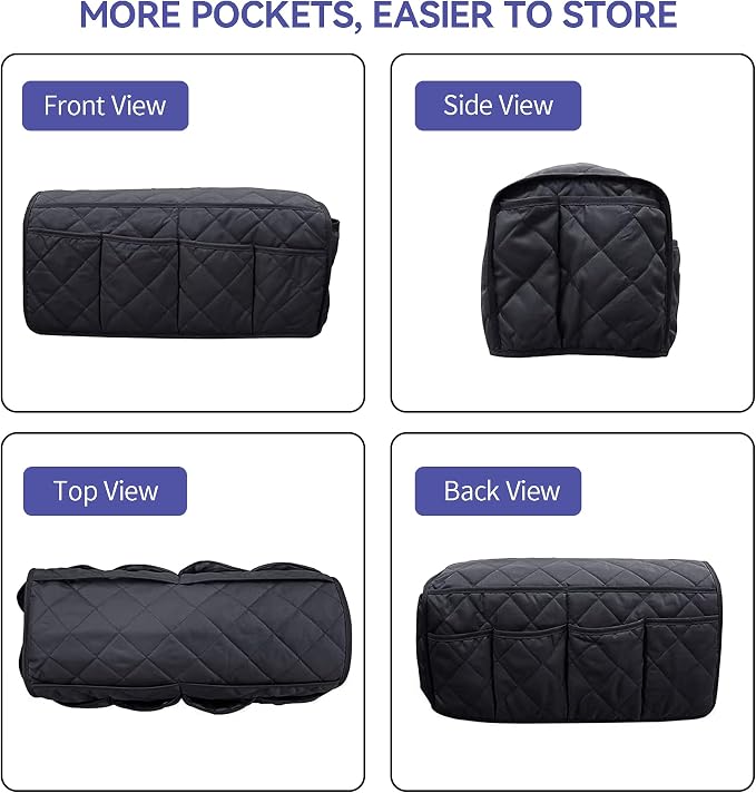 MEHIDFY Armchair Caddy, Waterproof Sofa Armrest Organizer, Non Slip Recliner Organizer, Remote Holder for Recline, Recliner Caddy with 14 Pockets Storage for TV Remote, Phone, Magazine (Black)