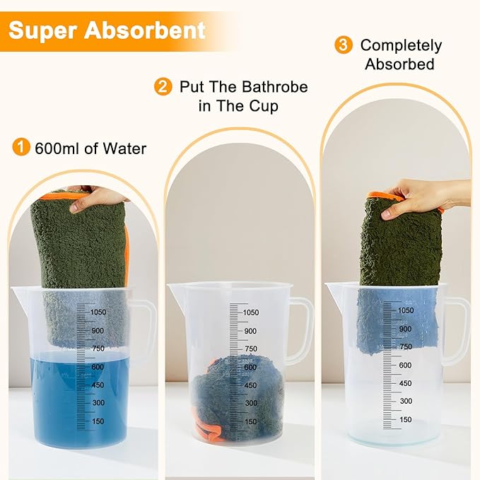 Dog Bathrobe Super Absorbent Dog Towels Large Quick Drying Robes for After Bath Soft Adjustable Warm Keeping Dogs Towel(S-XXL)